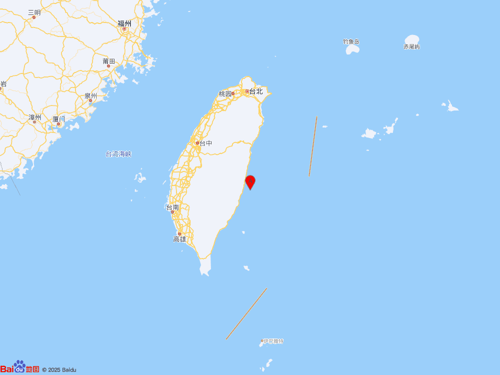 台湾花莲县海域发生4.0级地震