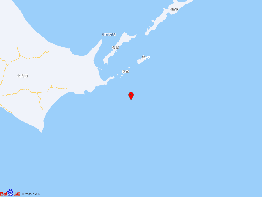 日本北海道沿岸远海发生6.2级地震