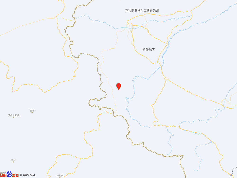 新疆喀什地区塔什库尔干县(北纬37.58度,东经75.64度)发生3.7级地震